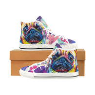 Pug flower Vancouver H Women's Canvas Shoes