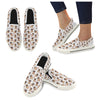 Pug Heart white Women's Slip-on Canvas Shoes