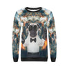 Pug cool All Over Print Crewneck Sweatshirt for Women