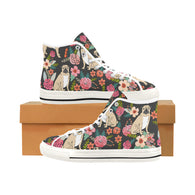 Pugs of spring floral Vancouver H Women's Canvas Shoes