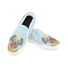 Pug with glass Women's Slip-on Canvas Shoes