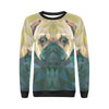 Triangle 3D Pug Crewneck Sweatshirt for Women