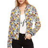 Pug Party All Over Print Bomber Jacket for Women