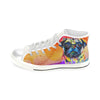 Pug Water Color Men’s Classic High Top Canvas Shoes