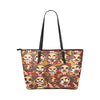 pug_pizzal-01 Leather Tote Bag/Small (Model 1651)