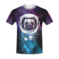 Space Pug All Over Print T-Shirt for Men (USA Size)