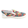 Pug flower art Men's Slip-on Canvas Shoes