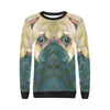 Triangle Pug Crewneck Sweatshirt for Women