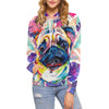 Pug Flower All Over Print Hoodie for Women